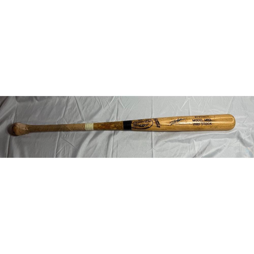 Jeff Mathis Signed Game Used Louisville Slugger Bat Angels 2-27-06 M110 34in